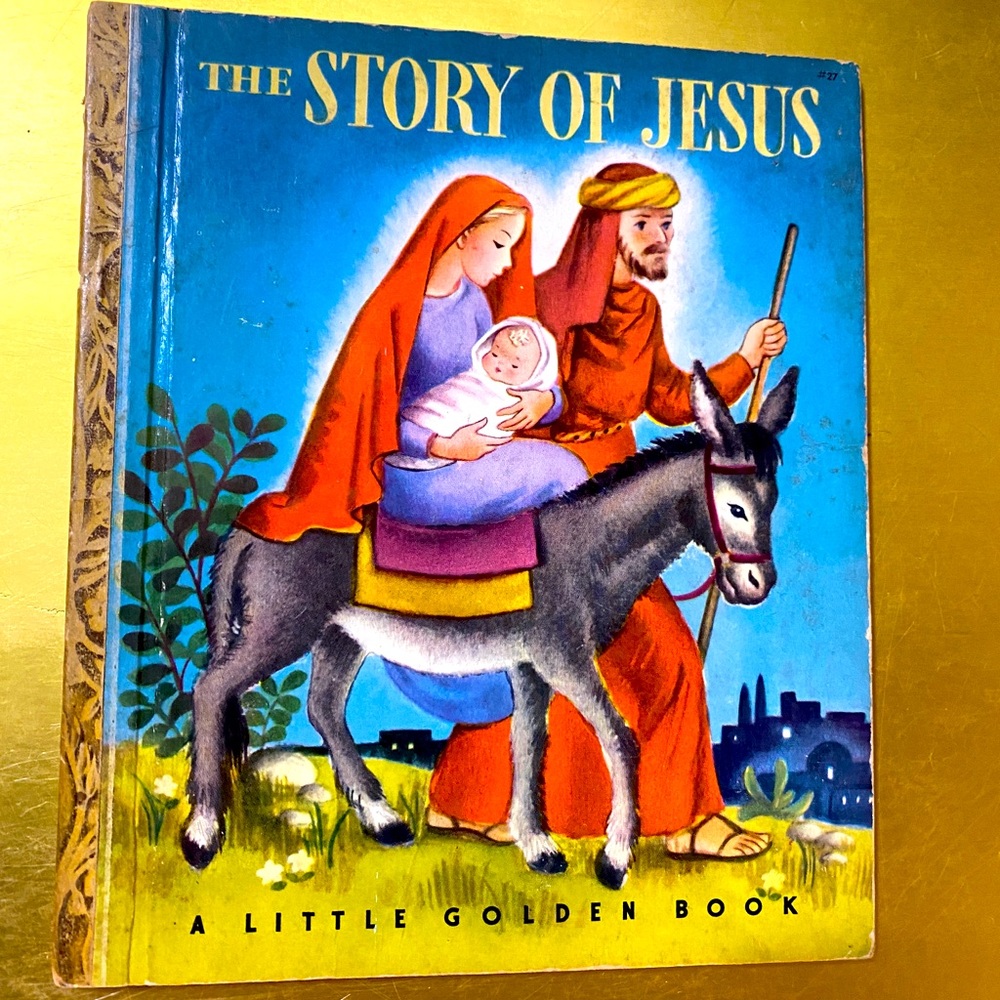 A LITTLE GOLDEN BOOK VTG 1946 THE STORY OF JESUS #27 HARDCOVER BOOK